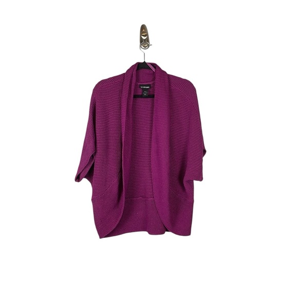 Lane Bryant Magenta Open Front Knit Cardigan Sweater Size 14/16 - Picture 2 of 4